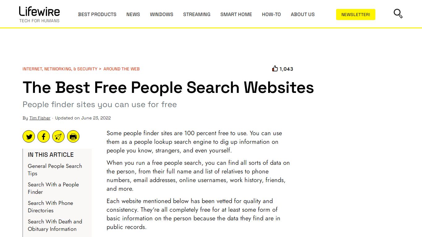 The Best Free People Search Websites - Lifewire